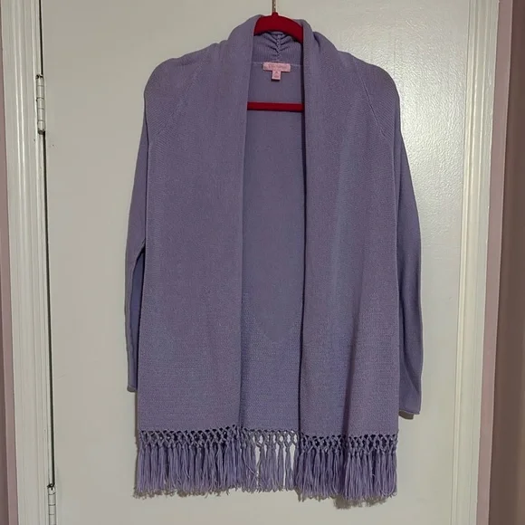✨FINAL HR TO BUY✨ Lilly Pulitzer Tatum Cardigan Lilac Verbana - Picture 1 of 13